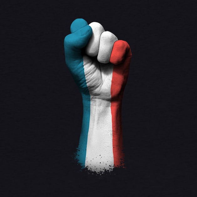 Flag of France on a Raised Clenched Fist by jeffbartels